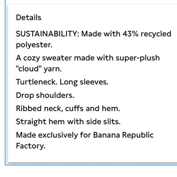 Banana Republic Petite Cozy Oversized Turtleneck Sweater - Picture 10 of 11